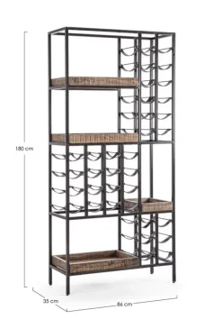 Online Bizzotto MOBILE PORTABOTTIGLIE IN ACCIAIO - ELMER