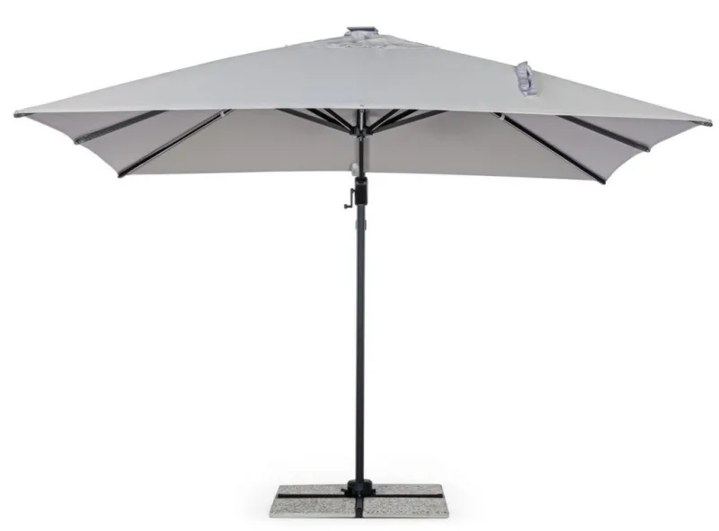 Online Bizzotto OMBRELLONE BRACCIO CON LED IN ALLUMINIO 3X3 ANTRACITE - INES