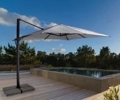 Hot Bizzotto OMBRELLONE BRACCIO IN ALLUMINIO 3X3 ANTRACITE - INES