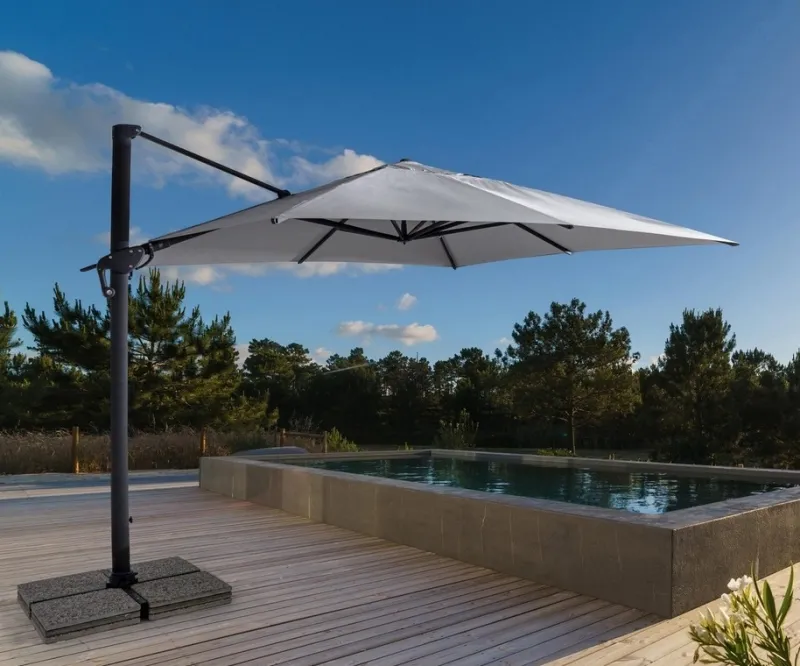 Hot Bizzotto OMBRELLONE BRACCIO IN ALLUMINIO 3X3 ANTRACITE - INES