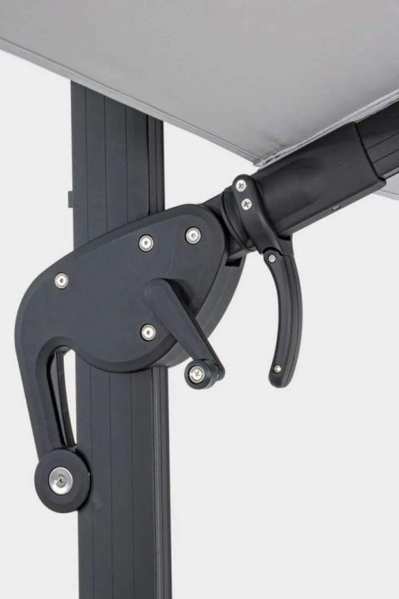 New Bizzotto OMBRELLONE BRACCIO IN ALLUMINIO 3X4 ANTRACITE - INES