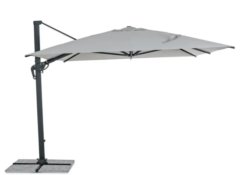New Bizzotto OMBRELLONE BRACCIO IN ALLUMINIO 3X4 ANTRACITE - INES