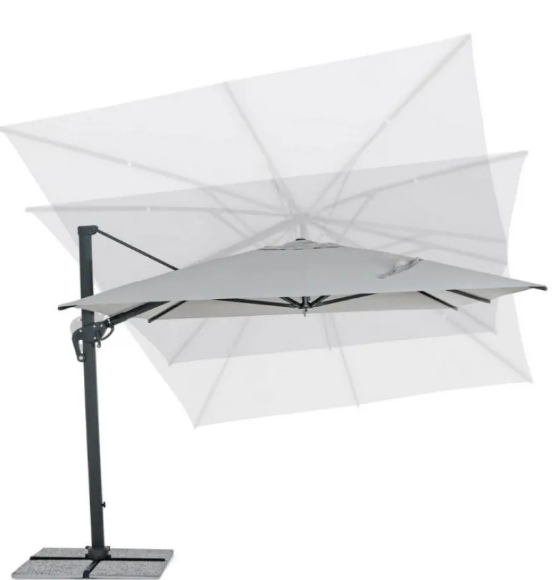 New Bizzotto OMBRELLONE BRACCIO IN ALLUMINIO 3X4 ANTRACITE - INES