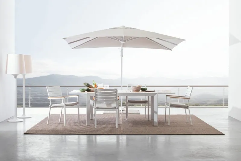 New Bizzotto OMBRELLONE BRACCIO IN ALLUMINIO 3X4 BIANCO - EDEN