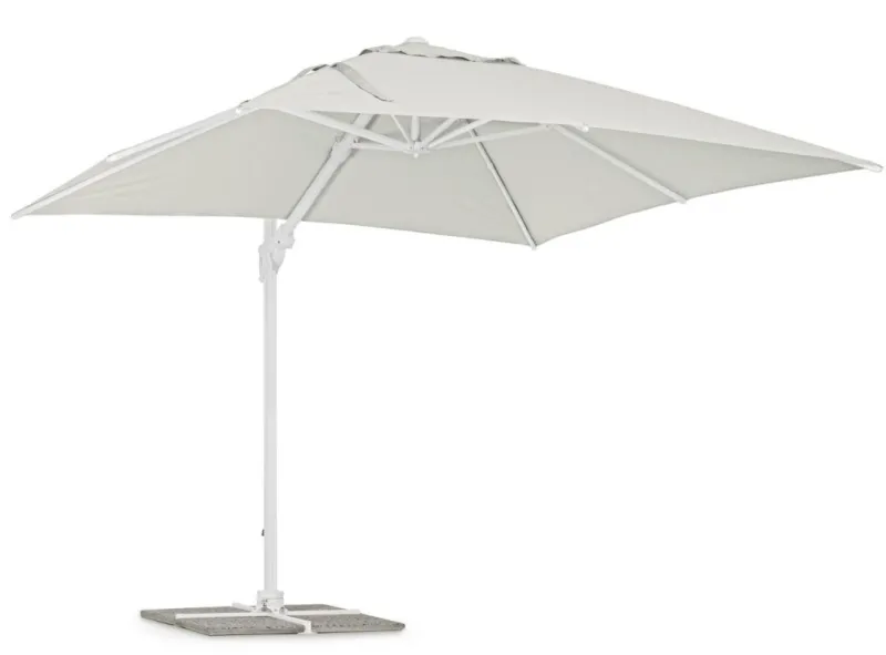 Discount Bizzotto OMBRELLONE BRACCIO IN ALLUMINIO 3X3 BIANCO - EDEN