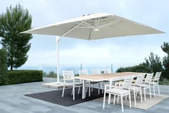 Discount Bizzotto OMBRELLONE BRACCIO IN ALLUMINIO 3X3 BIANCO - EDEN