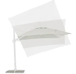 Discount Bizzotto OMBRELLONE BRACCIO IN ALLUMINIO 3X3 BIANCO - EDEN
