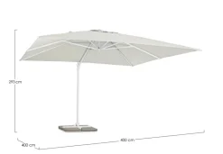 Hot Bizzotto OMBRELLONE BRACCIO IN ALLUMINIO 4X4 BIANCO - EDEN