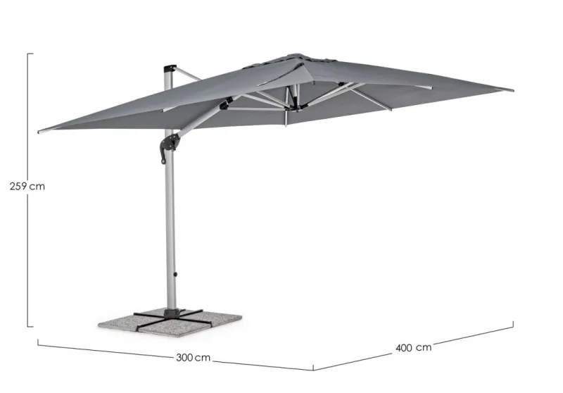 New Bizzotto OMBRELLONE BRACCIO IN ALLUMINIO 3X4 - INES