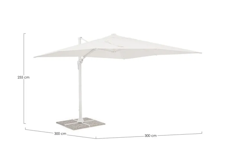 Sale Bizzotto OMBRELLONE BRACCIO VEGA 3X3 BIANCO