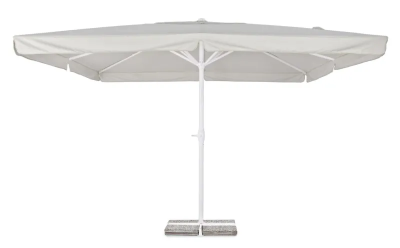 Clearance Bizzotto OMBRELLONE IN ALLUMINIO 4X4 BIANCO GRIGIO - ALGHERO