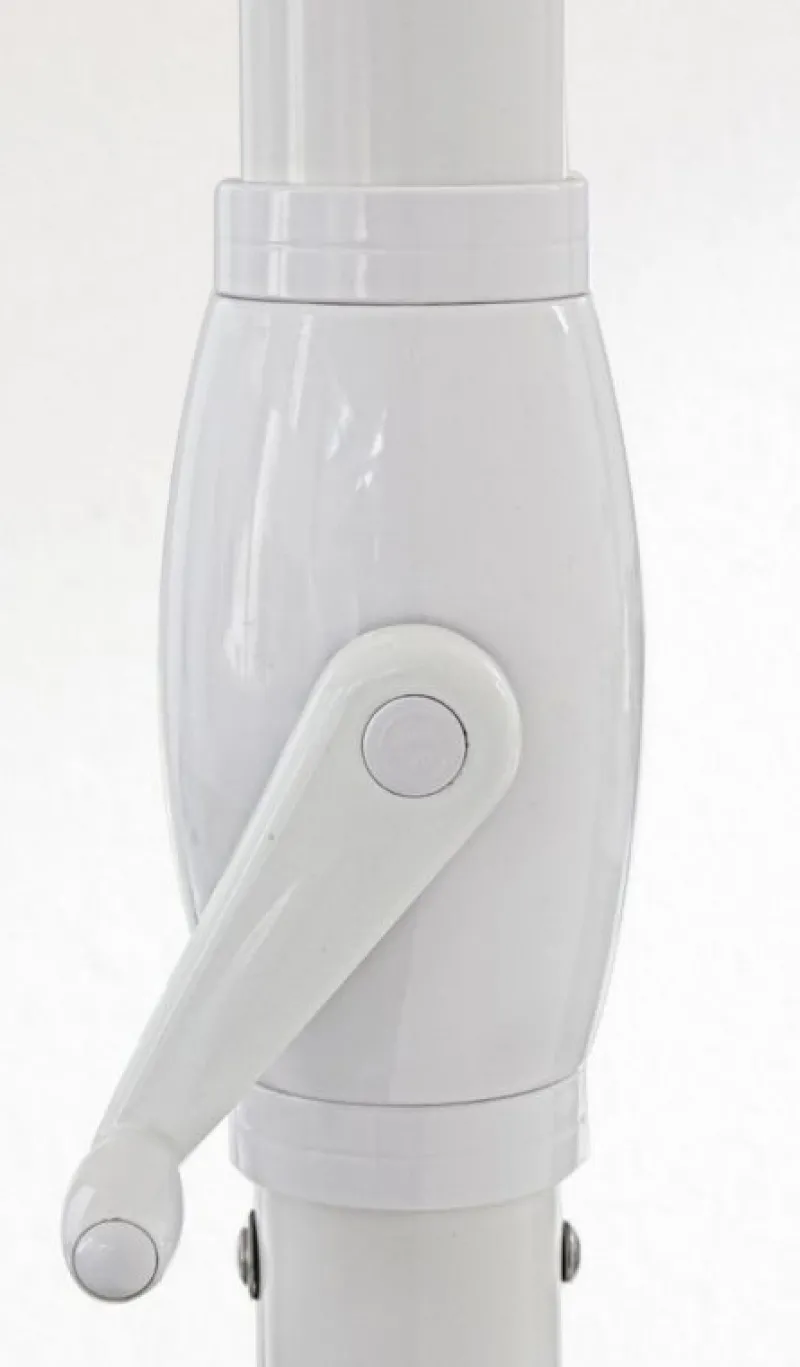 Clearance Bizzotto OMBRELLONE IN ALLUMINIO 4X4 BIANCO GRIGIO - ALGHERO