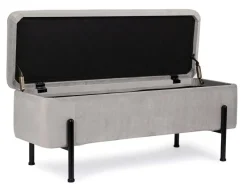 Clearance Bizzotto PANCA CONTENITORE IN VELLUTO GRIGIO CHIARO - IRINA