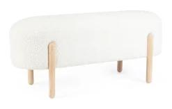 Discount Bizzotto PANCA EFFETTO BOUCLE' BIANCO - DAYLA