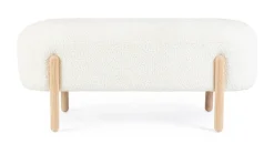 Discount Bizzotto PANCA EFFETTO BOUCLE' BIANCO - DAYLA