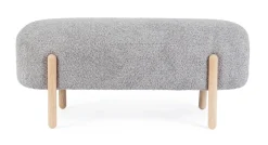 Outlet Bizzotto PANCA EFFETTO BOUCLE' GRIGIO CHIARO - DAYLA