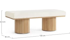 Sale Bizzotto PANCA EFFETTO BOUCLE' NATURALE - FLORIANA