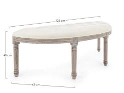 Online Bizzotto PANCA IN TESSUTO NATURALE - TILDE