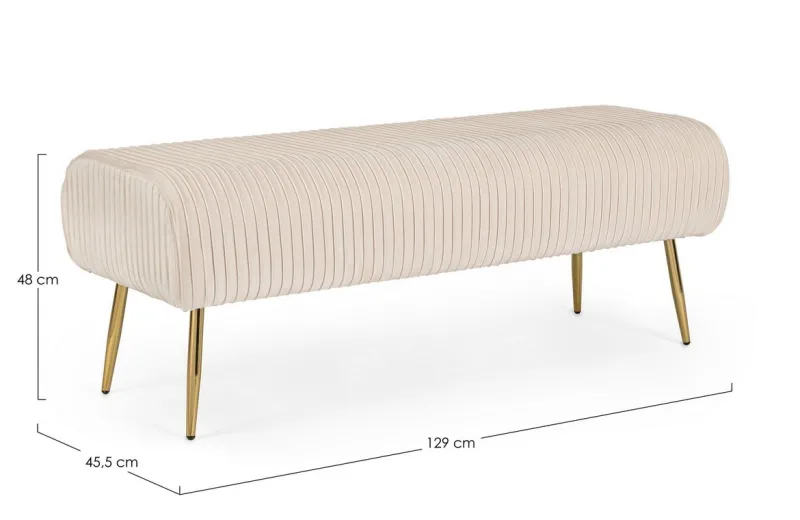 Hot Bizzotto PANCA IN VELLUTO CREMA - SELENA