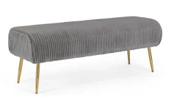 Clearance Bizzotto PANCA IN VELLUTO GRIGIO - SELENA