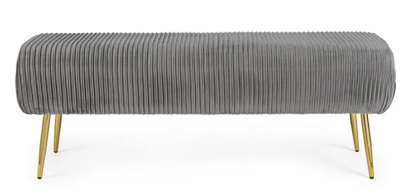 Clearance Bizzotto PANCA IN VELLUTO GRIGIO - SELENA