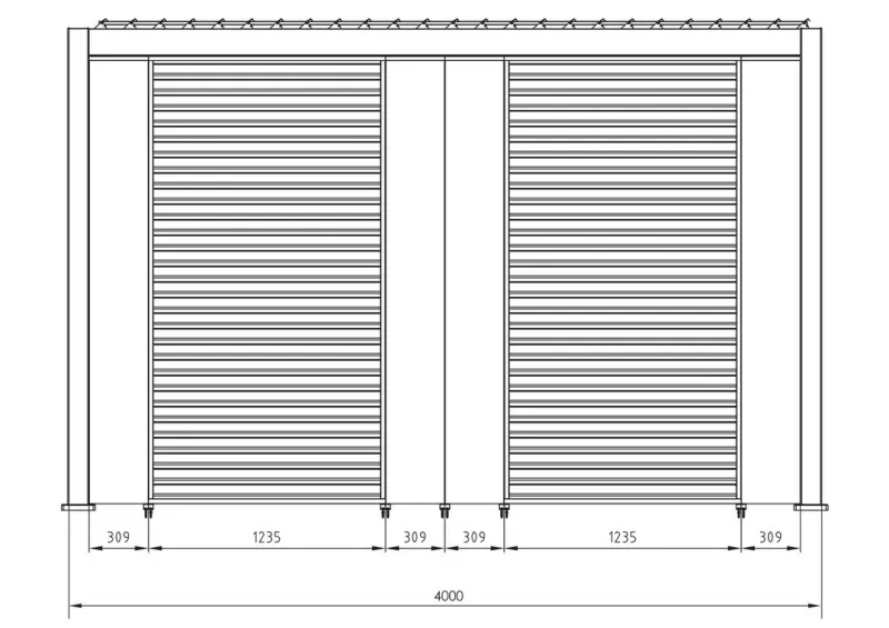 Clearance Bizzotto PANNELLO VERTICALE PERGOLA OCEAN NATURAL
