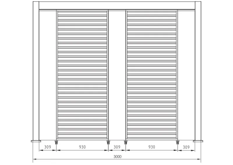 Outlet Bizzotto PERGOLA OCEAN 3X4 ANTRACITE