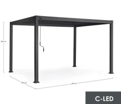Sale Bizzotto PERGOLA OCEAN 3X4 ANTRACITE C-LED