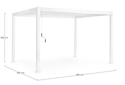 Outlet Bizzotto PERGOLA OCEAN 3X4 BIANCO