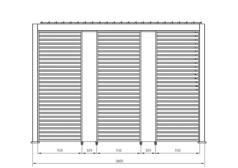 Hot Bizzotto PERGOLA OCEAN 3.6X6 NATURAL-ANTRACITE