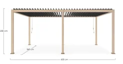Hot Bizzotto PERGOLA OCEAN 3.6X6 NATURAL-ANTRACITE
