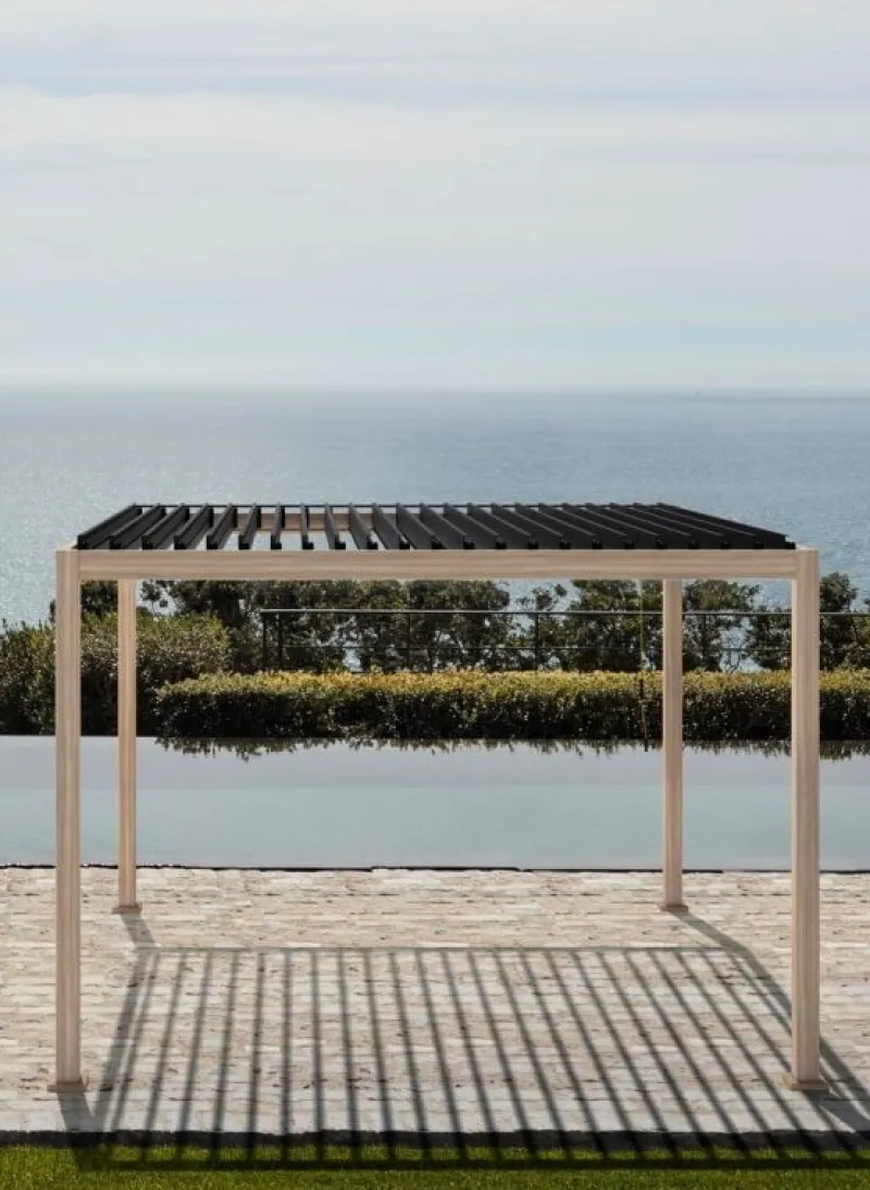Outlet Bizzotto PERGOLA OCEAN 3X4 NATURAL-ANTRACITE