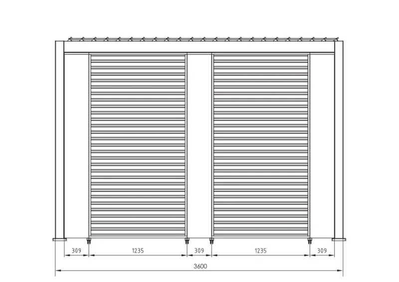 Outlet Bizzotto PERGOLA OCEAN 3.6X7.2 SETA
