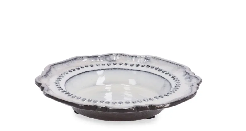 Clearance Bizzotto PIATTO DECORATIVO HIKARI ANTIQ WHI D12,5