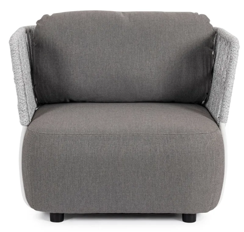 Clearance Bizzotto POLTRONA BIANCO/GRIGIO - PALMER