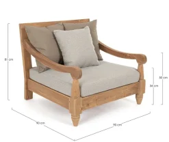 Best Bizzotto POLTRONA C-C BALI NATURAL - FSC