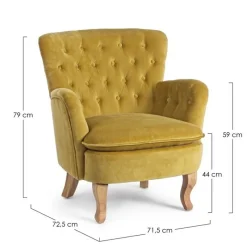 Discount Bizzotto POLTRONA COLOR SENAPE - ORLINS