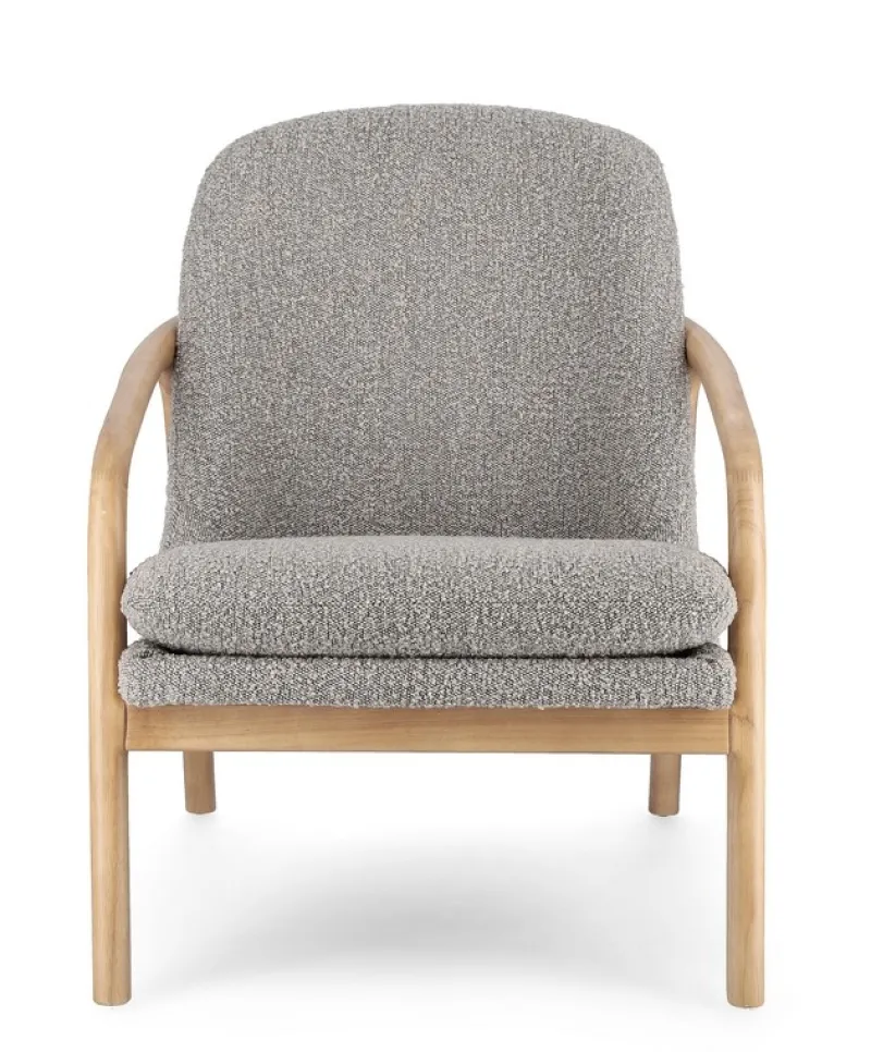 Bizzotto POLTRONA EFFETTO BOUCLE' STONE - ELAIDE