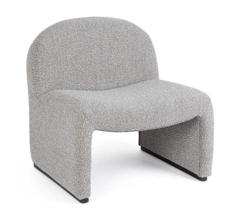 Outlet Bizzotto POLTRONA EFFETTO BOUCLE' GRIGIO - BASSILLA