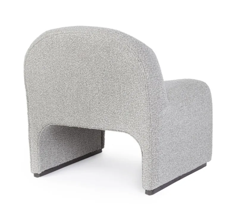 Outlet Bizzotto POLTRONA EFFETTO BOUCLE' GRIGIO - BASSILLA
