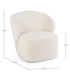 Online Bizzotto POLTRONA EFFETTO BUCLE' NATURALE - BABILA