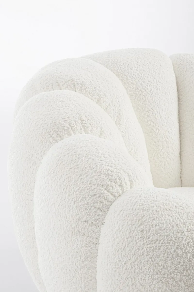 Online Bizzotto POLTRONA GIREVOLE EFFETTO BOUCLE' BIANCO - FLOREL