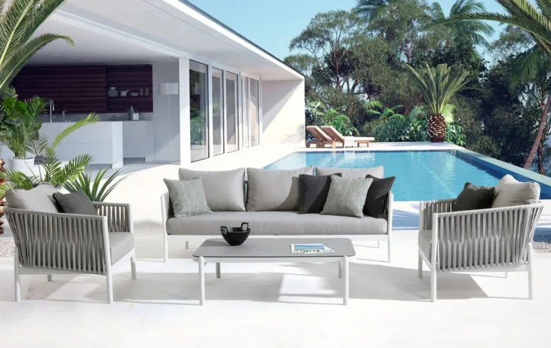 Best Bizzotto POLTRONA IN CORDA PER ESTERNO BIANCO WG20 - FLORENCIA