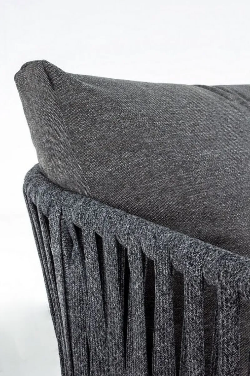 New Bizzotto POLTRONA IN CORDA PER ESTERNO ANTRACITE WG21 - FLORENCIA