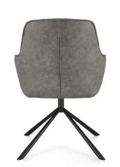 Hot Bizzotto POLTRONA IN ECOPELLE GRIGIA - GRANT