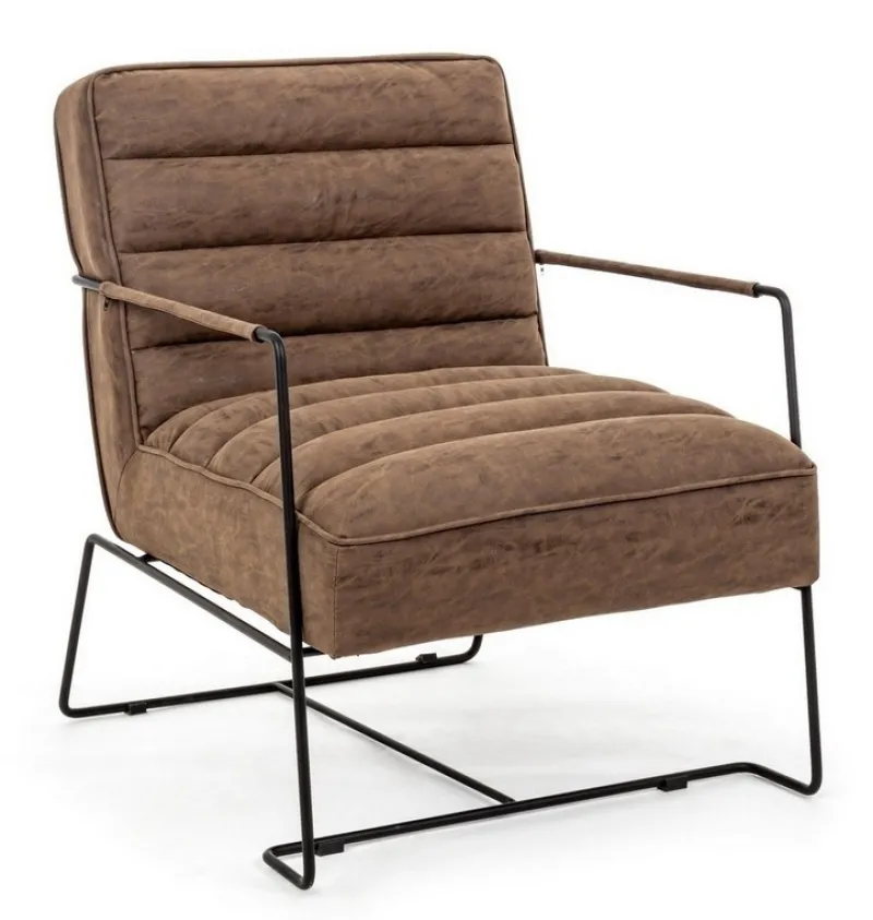 Online Bizzotto POLTRONA IN ECOPELLE MARRONE - BRIANNA