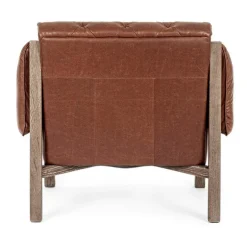 Sale Bizzotto POLTRONA IN ECOPELLE MARRONE - HARRISON