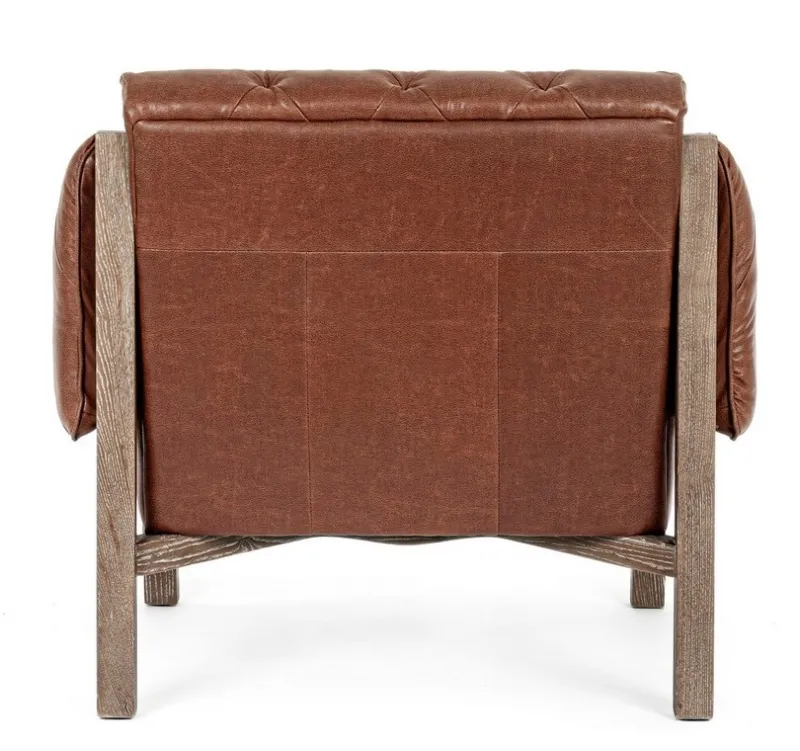 Sale Bizzotto POLTRONA IN ECOPELLE MARRONE - HARRISON