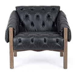 Best Bizzotto POLTRONA IN ECOPELLE NERO - HARRISON