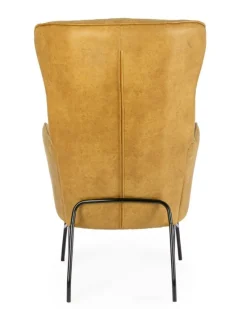 Sale Bizzotto POLTRONA IN ECOPELLE SENAPE - NASIRA